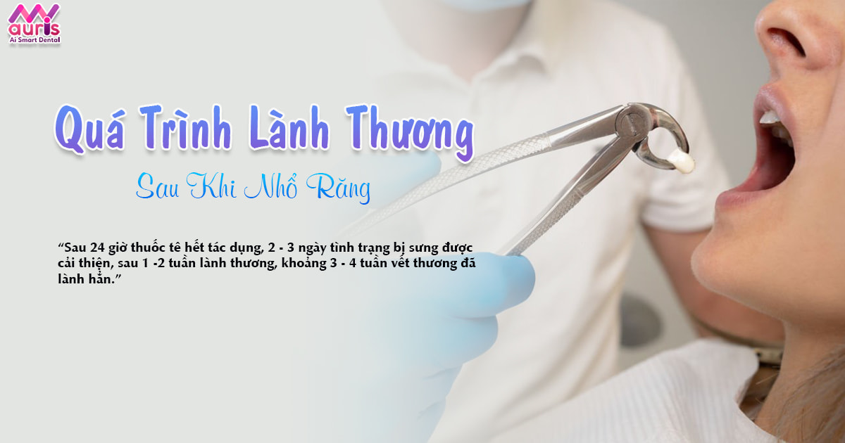 quá trình lành thương sau nhổ răng