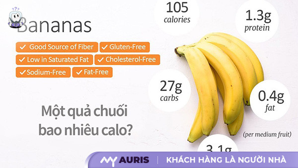 1 quả chuối bao nhiêu calo
