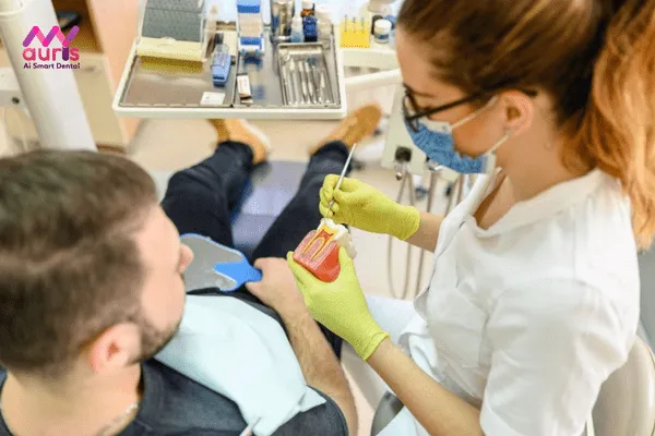 Thực hiện quy trình niềng răng khấp khểnh cần bác sĩ thăm khám