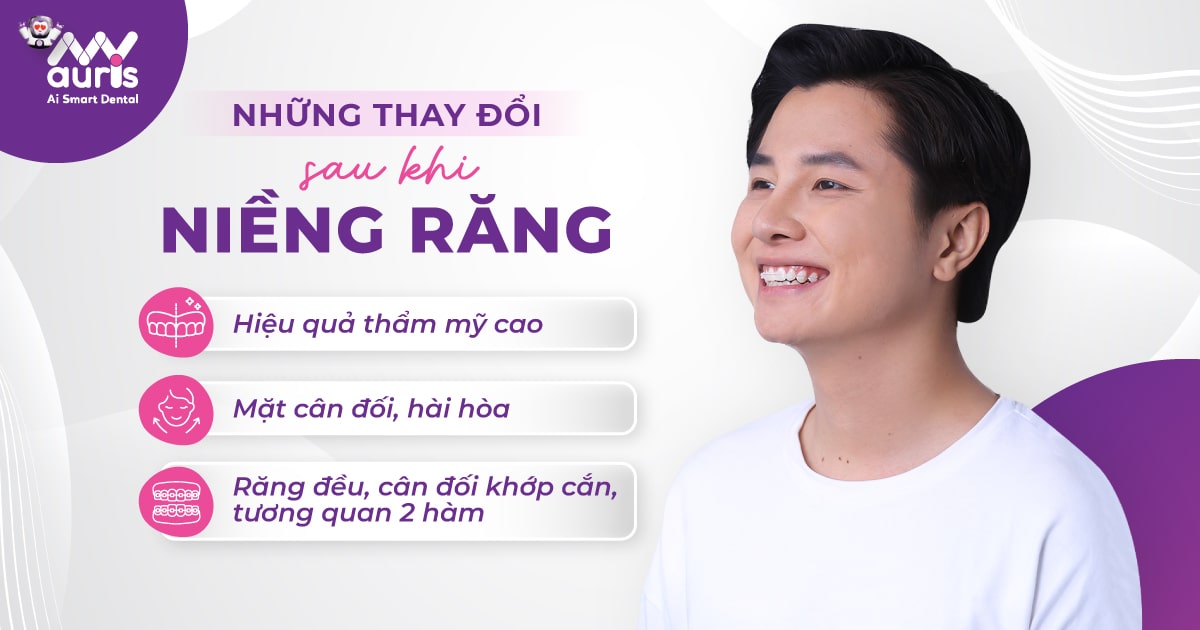 Những thay đổi sau khi niềng răng