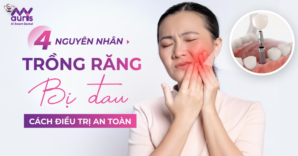 trồng răng xong bị đau