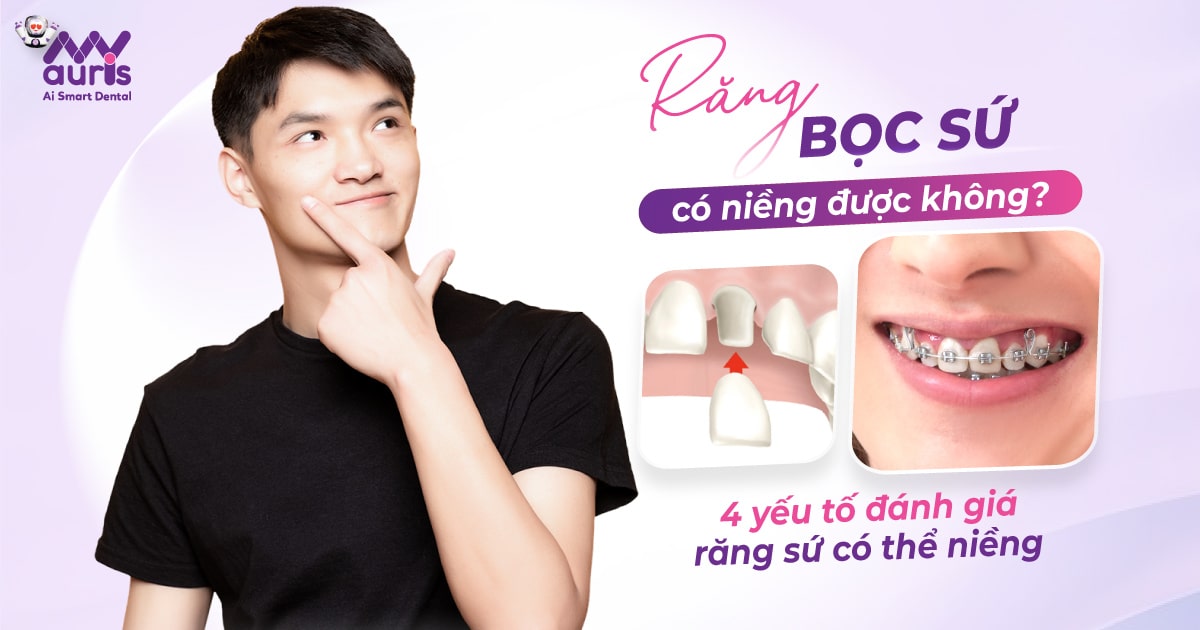 Răng bọc sứ có niềng được không