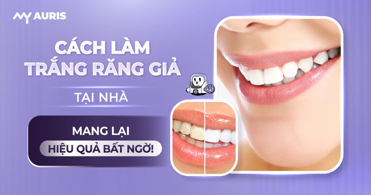 cách làm trắng răng giả tại nhà