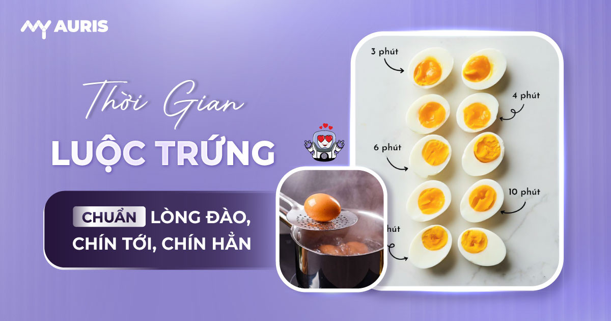 thời gian luộc trứng