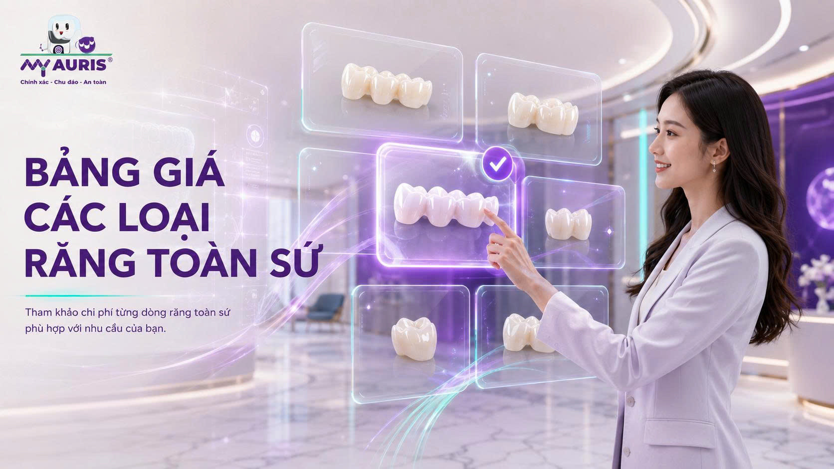 Bảng giá các loại răng toàn sứ