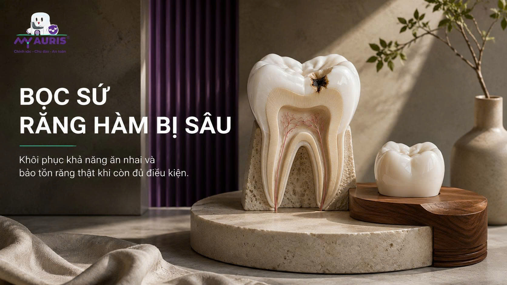Bọc sứ răng hàm bị sâu Bọc sứ răng hàm bị sâu